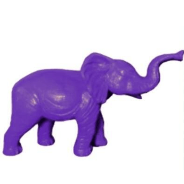 Sculpture Élément XXL Éléphant en Résine 185 cm Violet – Swiss Sculpture - Swiss-sculpture.ch