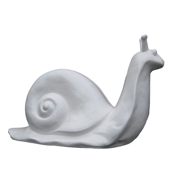 Sculpture Escargot XXL en Résine 100 cm Blanc Mat – Swiss Sculpture - Swiss-sculpture.ch