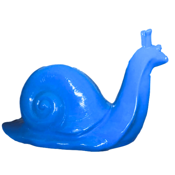 Sculpture Escargot XXL en Résine 100 cm Bleu Ciel – Swiss Sculpture - Swiss-sculpture.ch