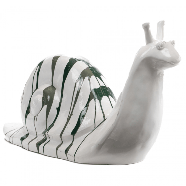 Sculpture Escargot XXL en Résine 100 cm Vert Brillant – Swiss Sculpture - Swiss-sculpture.ch