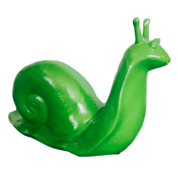 Sculpture Escargot XXL en Résine 100 cm Vert – Swiss Sculpture - Swiss-sculpture.ch