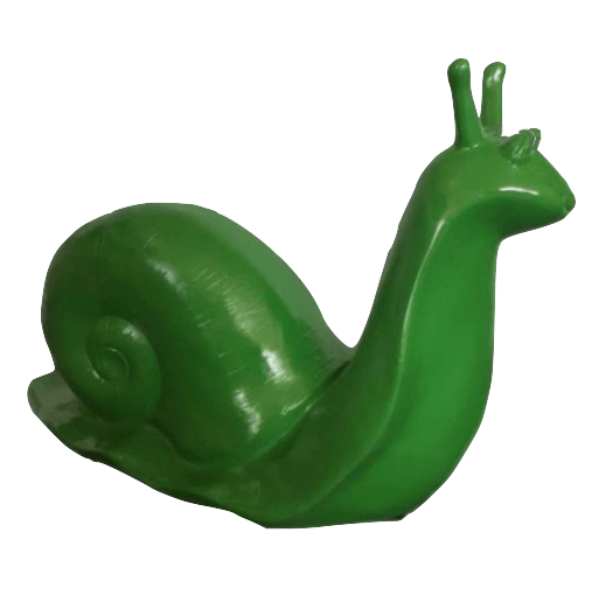 Sculpture Escargot XXL en Résine 100 cm Vert – Swiss Sculpture - Swiss-sculpture.ch
