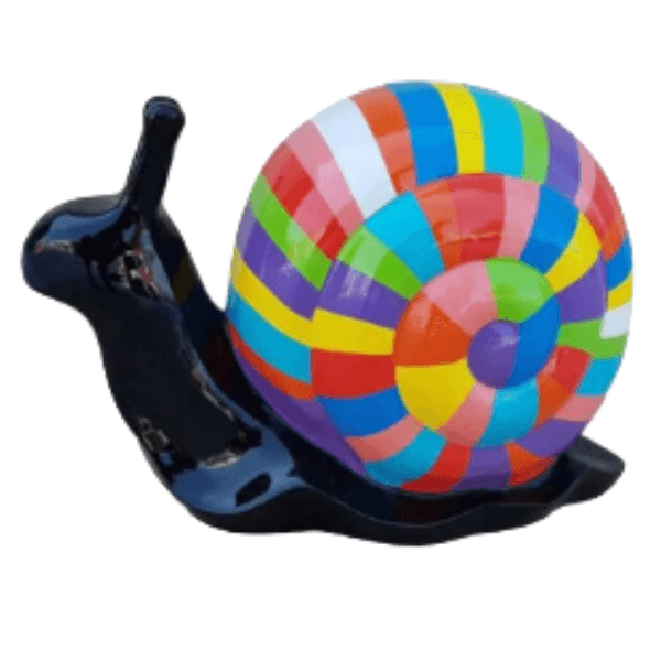 Sculpture Escargot 50 cm en Résine Couleur Berlingot – Swiss Sculpture - Swiss-sculpture.ch