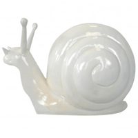 Sculpture Escargot Résine 50 cm Blanc Mat – Swiss Sculpture - Swiss-sculpture.ch