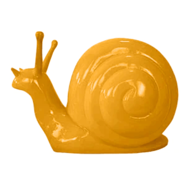 Sculpture Escargot en Résine 50 cm Jaune – Swiss Sculpture - Swiss-sculpture.ch