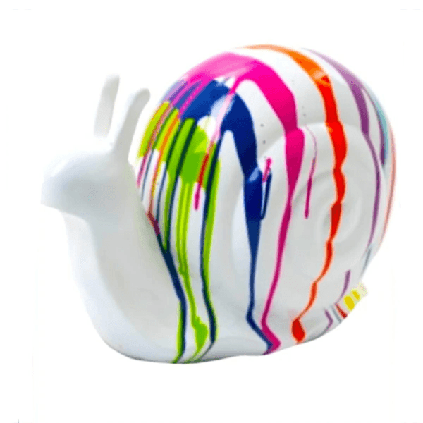 Sculpture Escargot en Résine 50 cm Multicolore – Swiss Sculpture - Swiss-sculpture.ch
