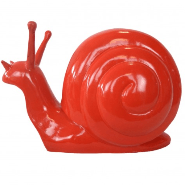 Sculpture Escargot en Résine 50 cm Rouge Brillant – Swiss Sculpture - Swiss-sculpture.ch