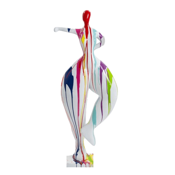 Sculpture Femme Nana XXL en Résine 135 cm Multicolore – Swiss Sculpture - Swiss-sculpture.ch