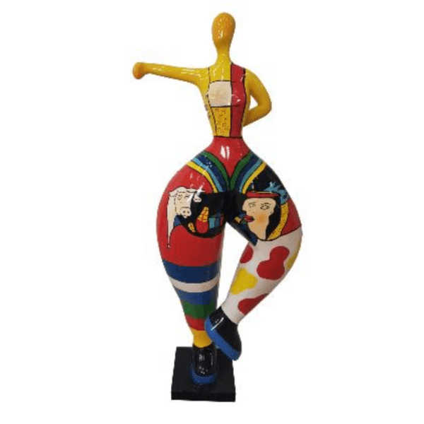 Sculpture Femme Nana XXL en Résine 135 cm Multicolore – Swiss Sculpture - Swiss-sculpture.ch
