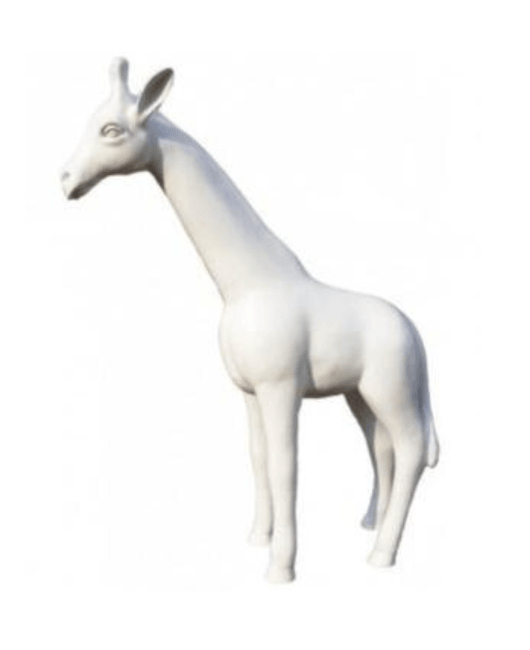 Sculpture Girafe XXL en Résine 110 cm Blanc Mat – Swiss Sculpture - Swiss-sculpture.ch