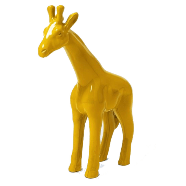 Sculpture Girafe XXL en Résine 110 cm Jaune – Swiss Sculpture - Swiss-sculpture.ch