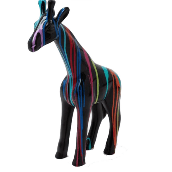 Sculpture Girafe XXL en Résine 110 cm Multicolore – Swiss Sculpture - Swiss-sculpture.ch