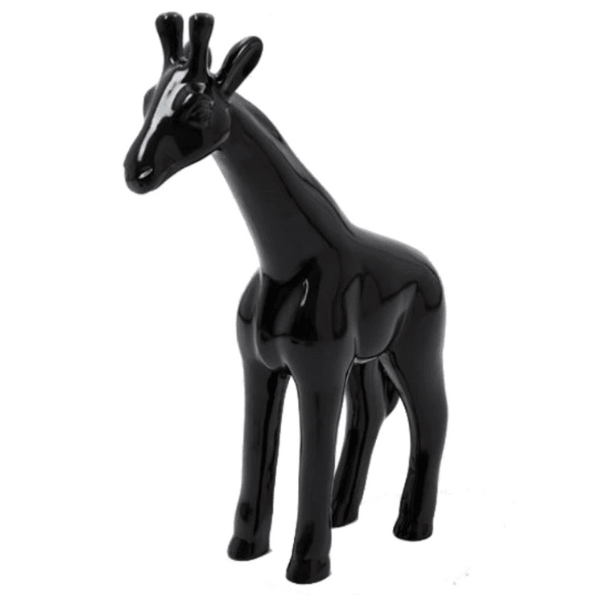 Sculpture Girafe XXL en Résine 110 cm Noir Mat – Swiss Sculpture - Swiss-sculpture.ch