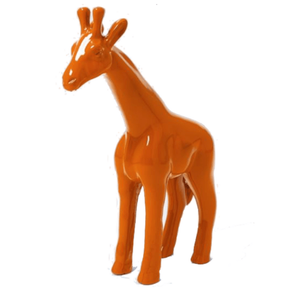 Sculpture Girafe XXL en Résine 110 cm Orange – Swiss Sculpture - Swiss-sculpture.ch
