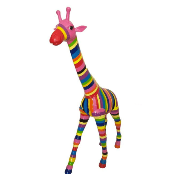 Sculpture Girafe XXL en Résine 150 cm Multicolore – Swiss Sculpture - Swiss-sculpture.ch