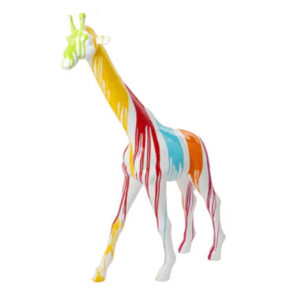 Sculpture Girafe XXL en Résine 150 cm Multicolore – Swiss Sculpture - Swiss-sculpture.ch