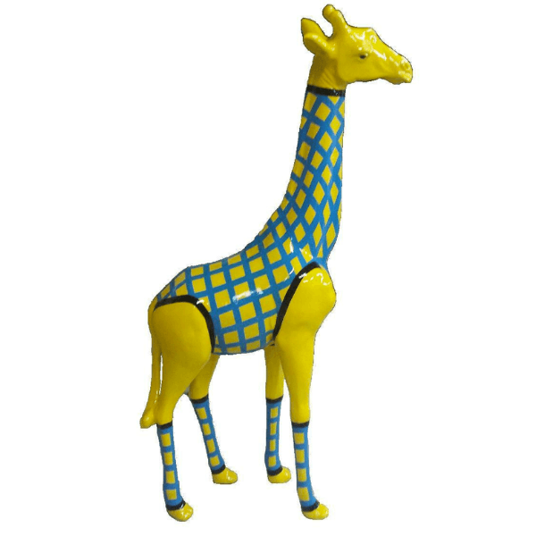 Sculpture Girafe XXL en Résine 210 cm Couleur Dragée – Swiss Sculpture - Swiss-sculpture.ch