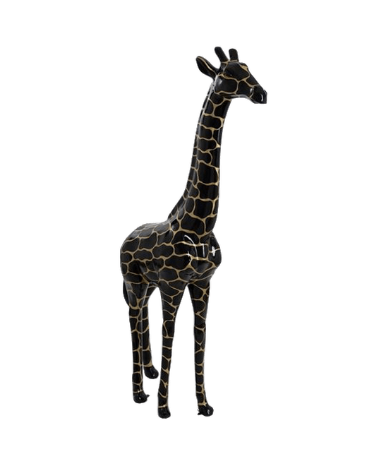 Sculpture Girafe XXL en Résine 210 cm Écaille Dorée – Swiss Sculpture - Swiss-sculpture.ch