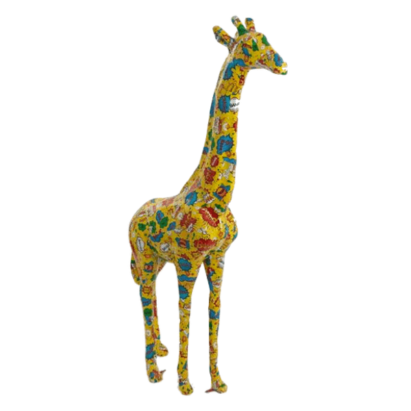 Sculpture Girafe XXL en Résine 210 cm Couleur Gum Mate – Swiss Sculpture - Swiss-sculpture.ch