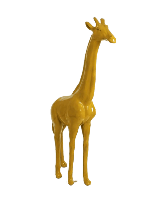 Sculpture Girafe XXL en Résine 210 cm Jaune – Swiss Sculpture - Swiss-sculpture.ch