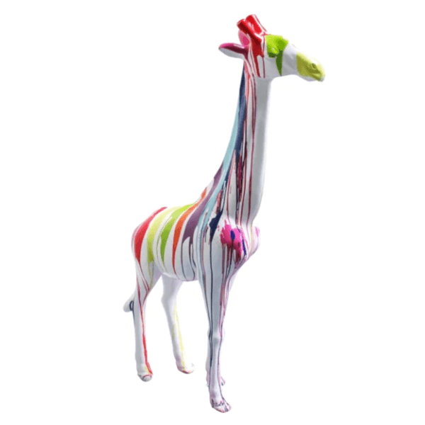 Sculpture Girafe XXL en Résine 210 cm Multicolore – Swiss Sculpture - Swiss-sculpture.ch