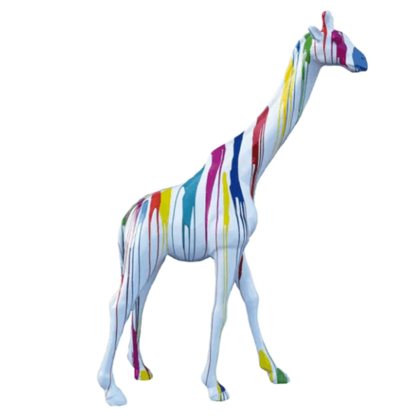 Sculpture Girafe XXL en Résine 320 cm Multicolore – Swiss Sculpture - Swiss-sculpture.ch