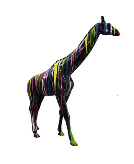 Sculpture Girafe XXL en Résine 320 cm Multicolore – Swiss Sculpture - Swiss-sculpture.ch