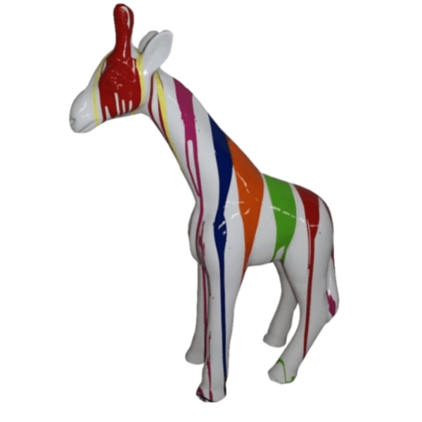 Sculpture Girafe en Résine 50 cm Multicolore – Swiss Sculpture - Swiss-sculpture.ch