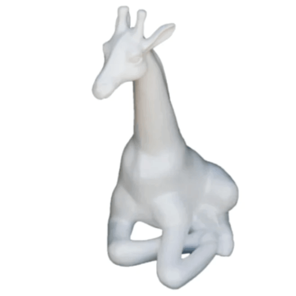 Sculpture Girafe en Résine 90 cm Blanc Mat – Swiss Sculpture - Swiss-sculpture.ch