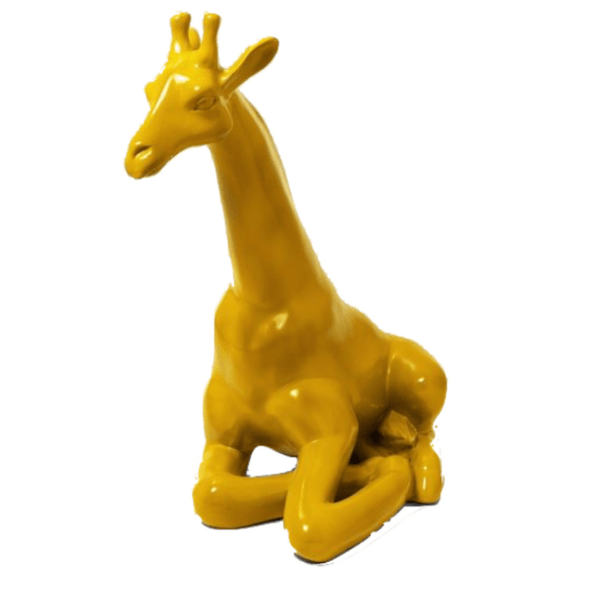 Sculpture Girafe Résine 90 cm Jaune – Swiss Sculpture - Swiss-sculpture.ch