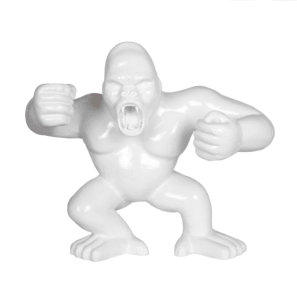 Sculpture Gorille Résine 70 cm Blanc Mat – Swiss Sculpture - Swiss-sculpture.ch