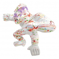 Sculpture Gorille en Résine 70 cm Blanc Graffiti – Swiss Sculpture - Swiss-sculpture.ch