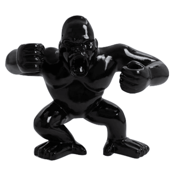 Sculpture Gorille Résine 70 cm Noir – Swiss Sculpture - Swiss-sculpture.ch