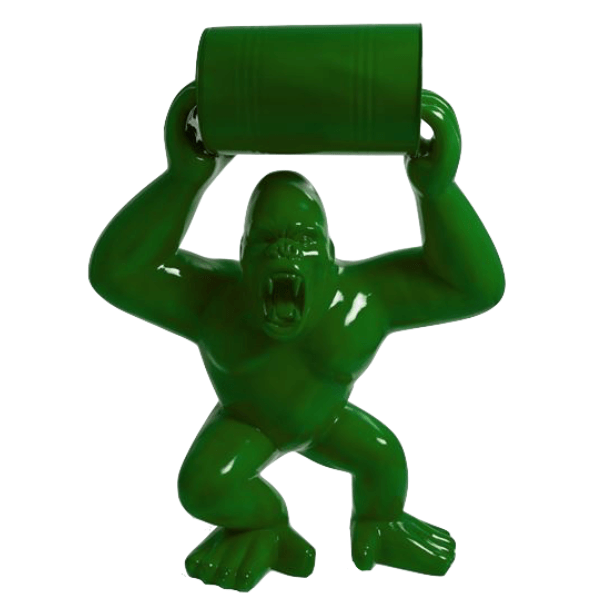Sculpture Gorille XXL en Résine 140 cm Vert – Swiss Sculpture - Swiss-sculpture.ch