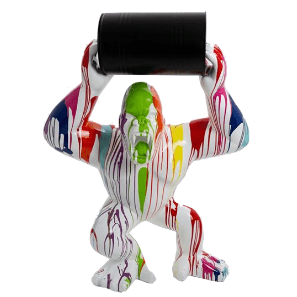 Sculpture Gorille XXL en Résine 260 cm Multicolore – Swiss Sculpture - Swiss-sculpture.ch