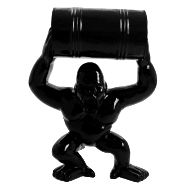 Sculpture Gorille en Résine 40 cm Noir – Swiss Sculpture - Swiss-sculpture.ch