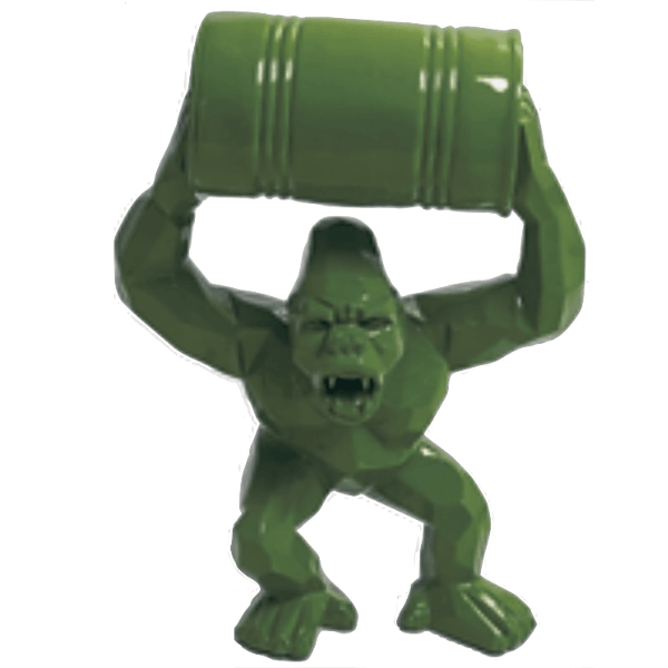 Sculpture Gorille Résine 95 cm Vert Kaki – Swiss Sculpture - Swiss-sculpture.ch