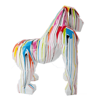 Sculpture Gorille XXL en Résine 140 cm Multicolore – Swiss Sculpture - Swiss-sculpture.ch