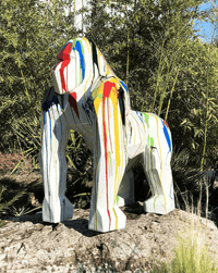Sculpture Gorille XXL en Résine 140 cm Multicolore – Swiss Sculpture - Swiss-sculpture.ch