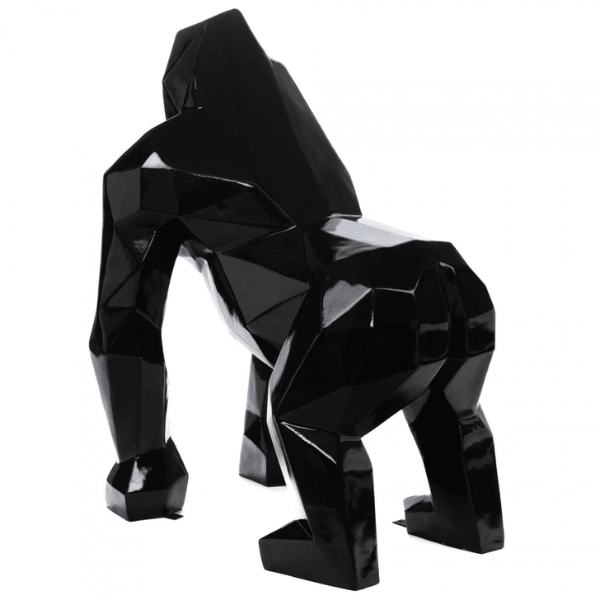 Sculpture Gorille XXL en Résine 140 cm Noir – Swiss Sculpture - Swiss-sculpture.ch