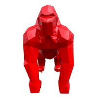 Sculpture Gorille XXL en Résine 140 cm Rouge – Swiss Sculpture - Swiss-sculpture.ch