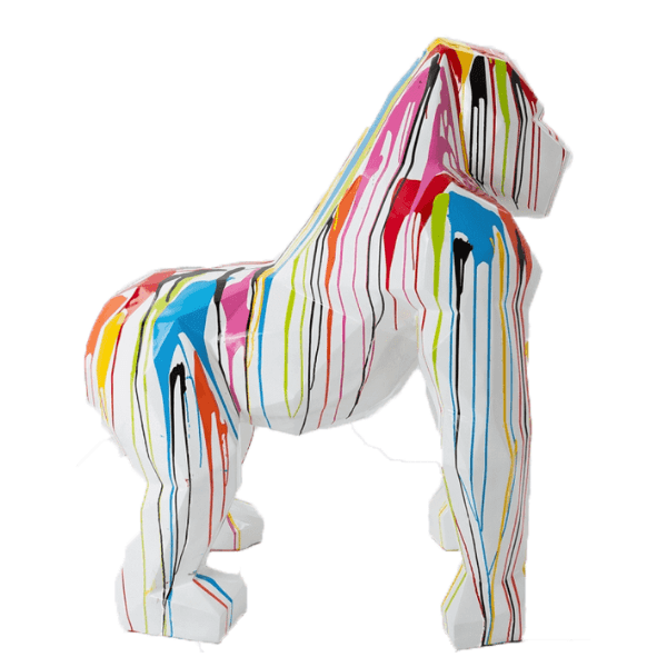 Sculpture Gorille en Résine 40 cm Multicolore – Swiss Sculpture - Swiss-sculpture.ch