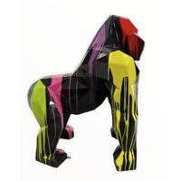 Sculpture Gorille en Résine 40 cm Multicolore – Swiss Sculpture - Swiss-sculpture.ch