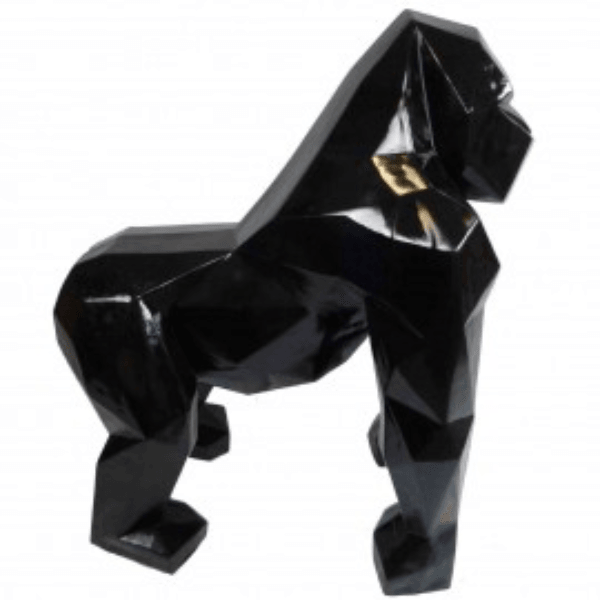 Sculpture Gorille 40 cm en Résine Noir Mat – Swiss Sculpture - Swiss-sculpture.ch