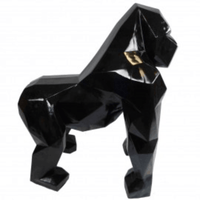 Sculpture Gorille 40 cm en Résine Noir Mat – Swiss Sculpture - Swiss-sculpture.ch