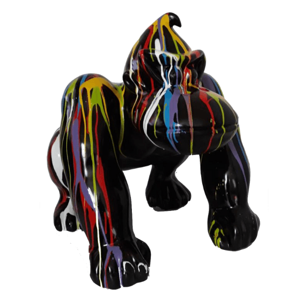 Sculpture Gorille en Résine 40 cm Multicolore – Swiss Sculpture - Swiss-sculpture.ch