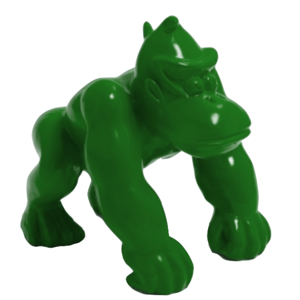 Sculpture Gorille en Résine 40 cm Vert – Swiss Sculpture - Swiss-sculpture.ch
