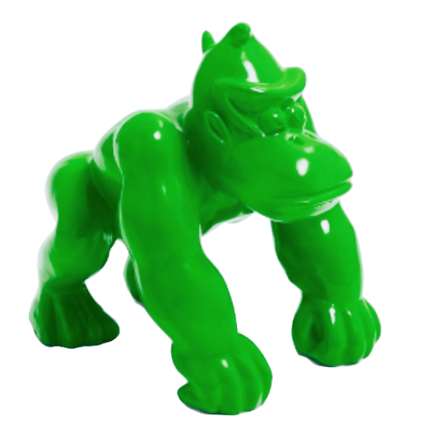Sculpture Gorille en Résine 70 cm Vert Pomme – Swiss Sculpture - Swiss-sculpture.ch