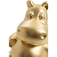 Sculpture Hippopotame XXL 100 cm Résine Dorée Brillante – Swiss Sculpture - Swiss-sculpture.ch