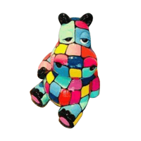 Sculpture Hippopotame XXL en Résine 100 cm Multicolore – Swiss Sculpture - Swiss-sculpture.ch